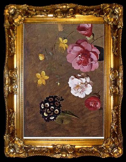 framed  unknow artist Floral, beautiful classical still life of flowers.032, ta009-2